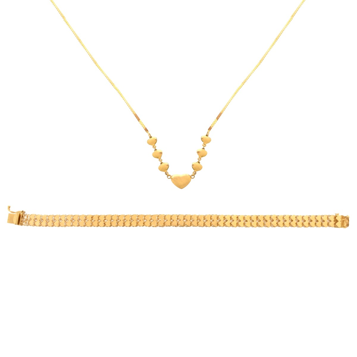 14K Necklace and Bracelet