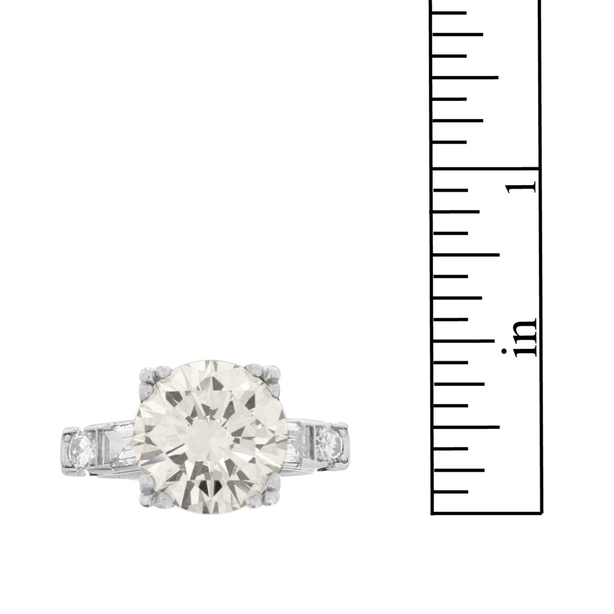 4.38ct Diamond and Platinum Ring