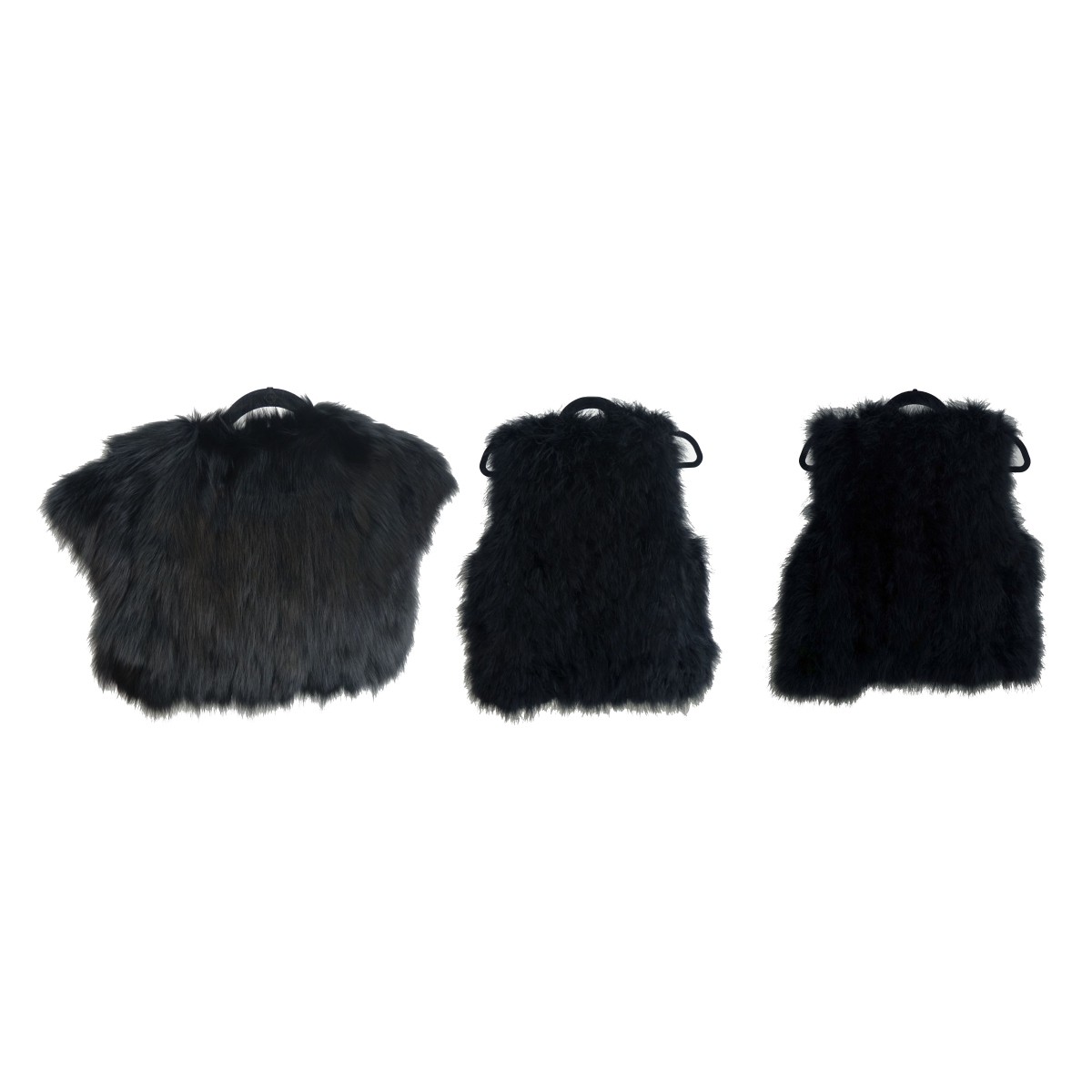 (3) Womens Designer Fur Vests