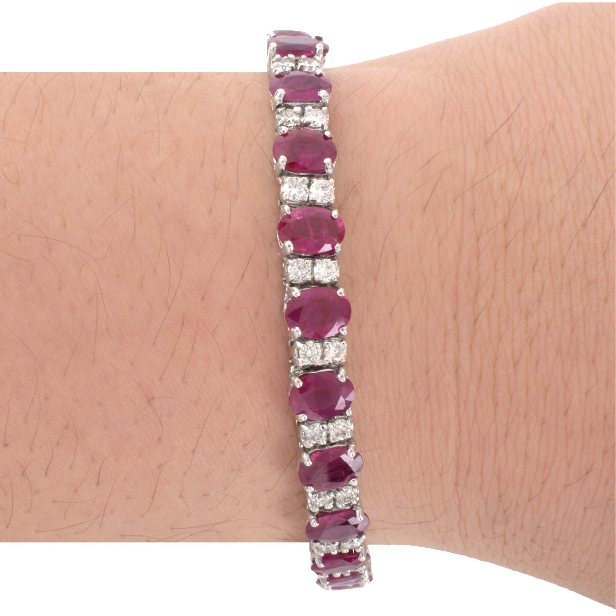 Ruby, Diamond and 14K Bracelet