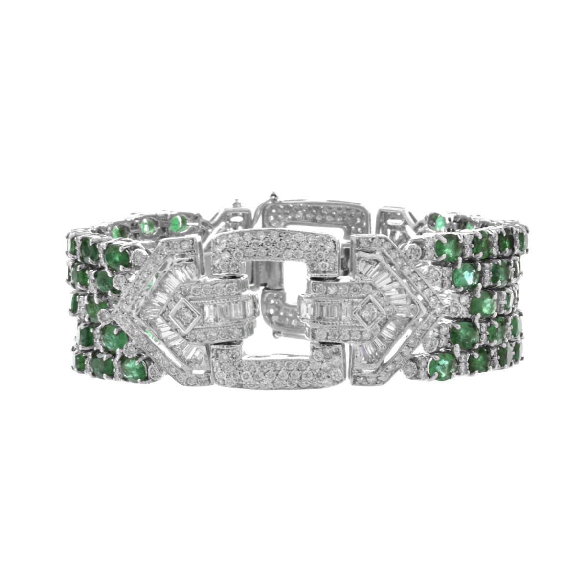 Emerald, Diamond and 18K Bracelet