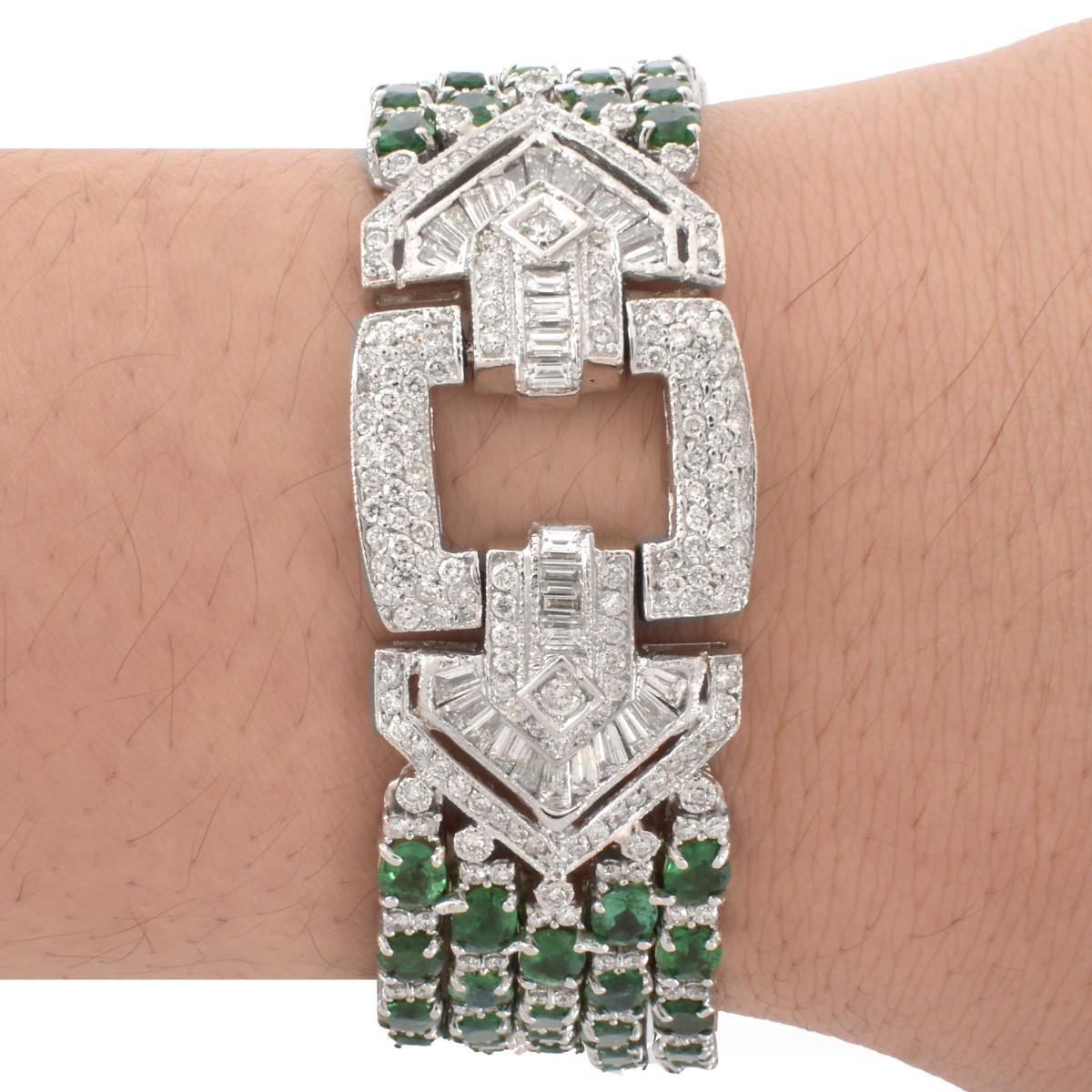 Emerald, Diamond and 18K Bracelet