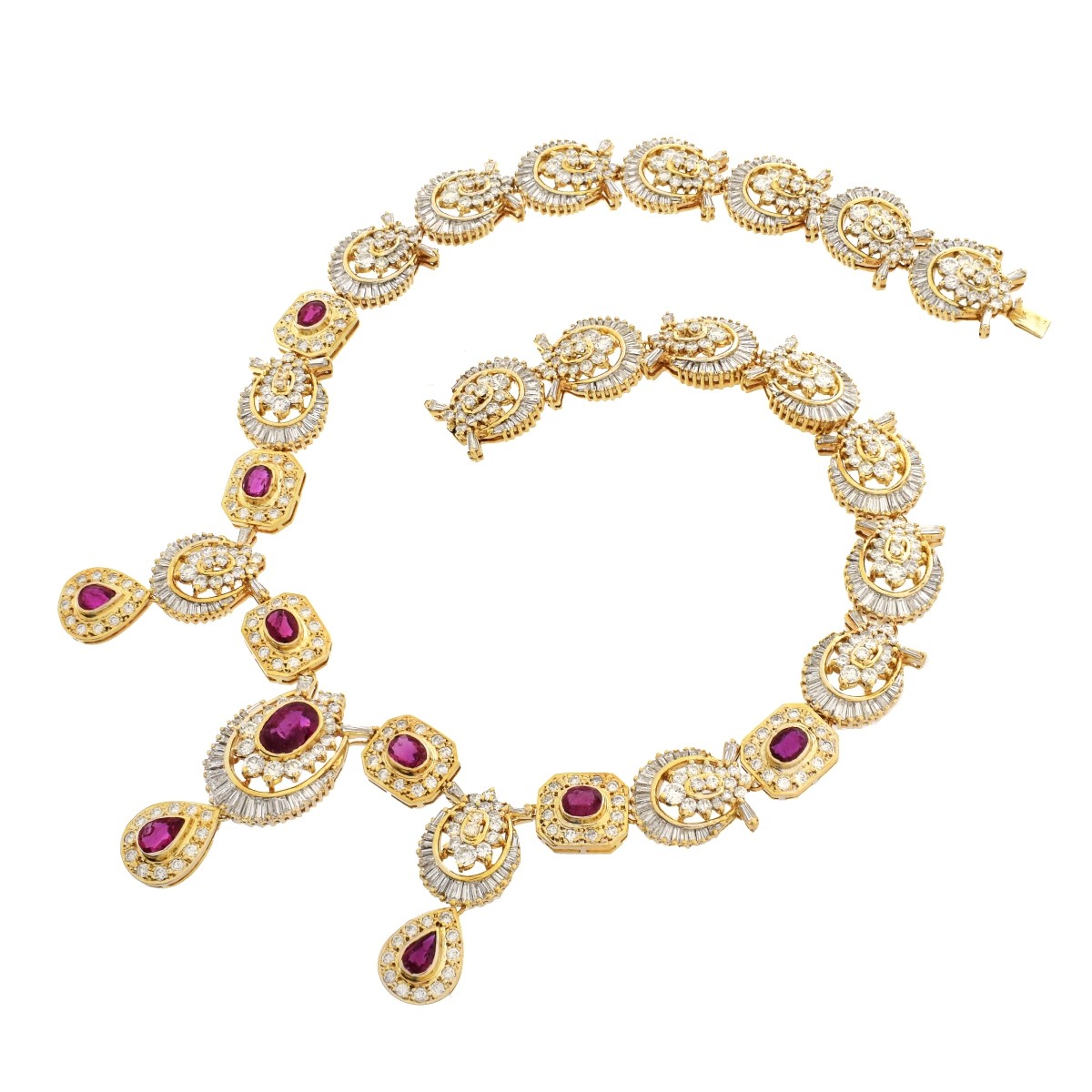 GAL Ruby, Diamond and 14K Necklace