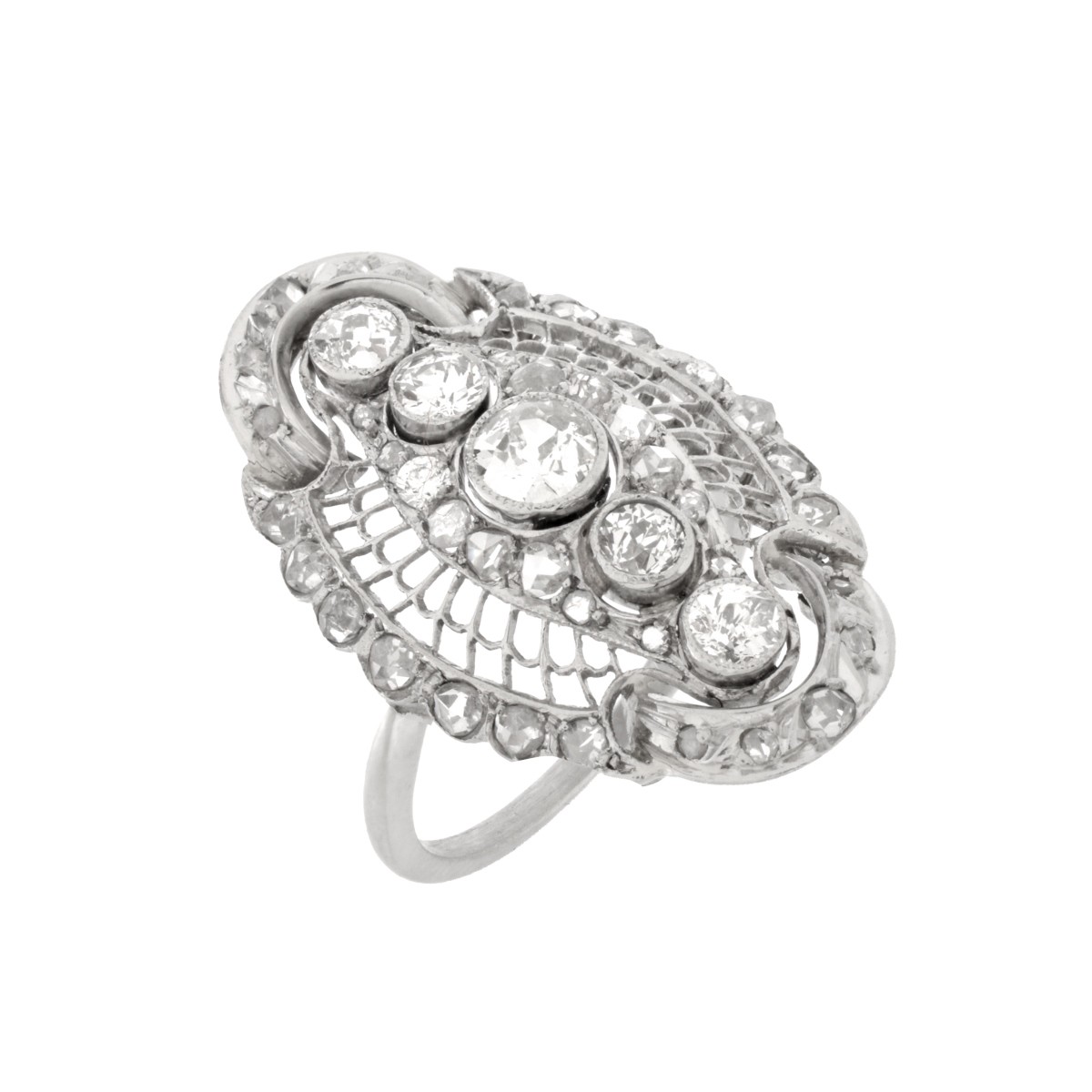 Antique Diamond and Platinum Ring