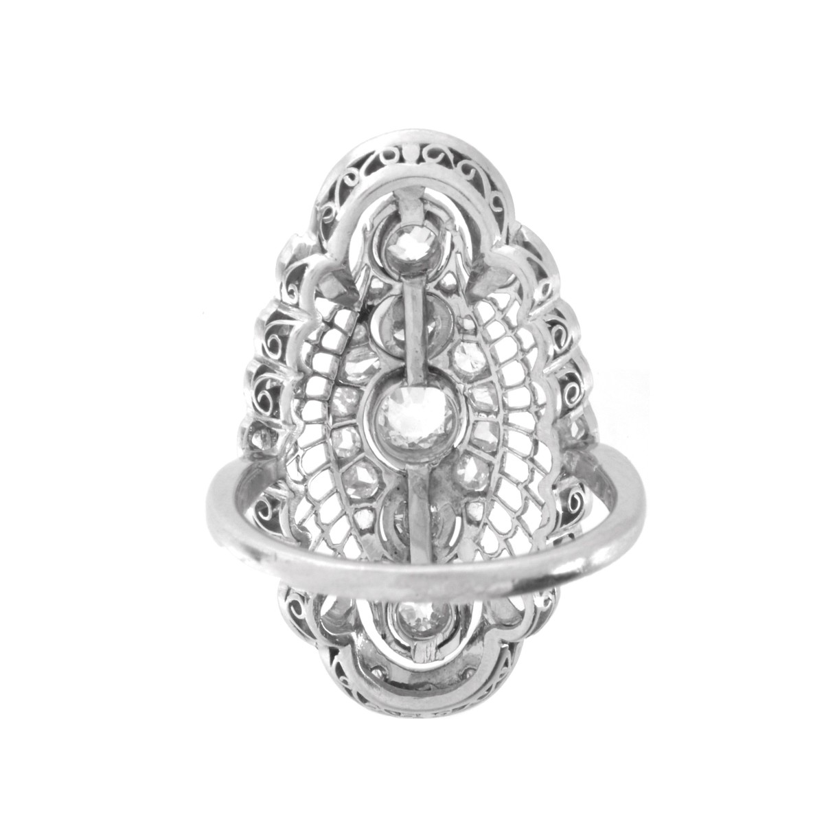 Antique Diamond and Platinum Ring