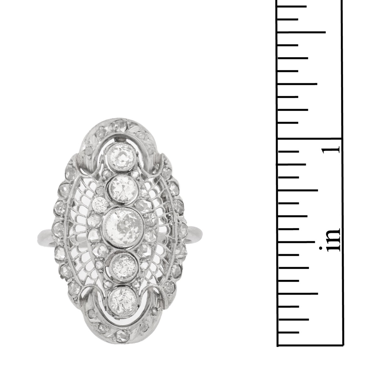 Antique Diamond and Platinum Ring