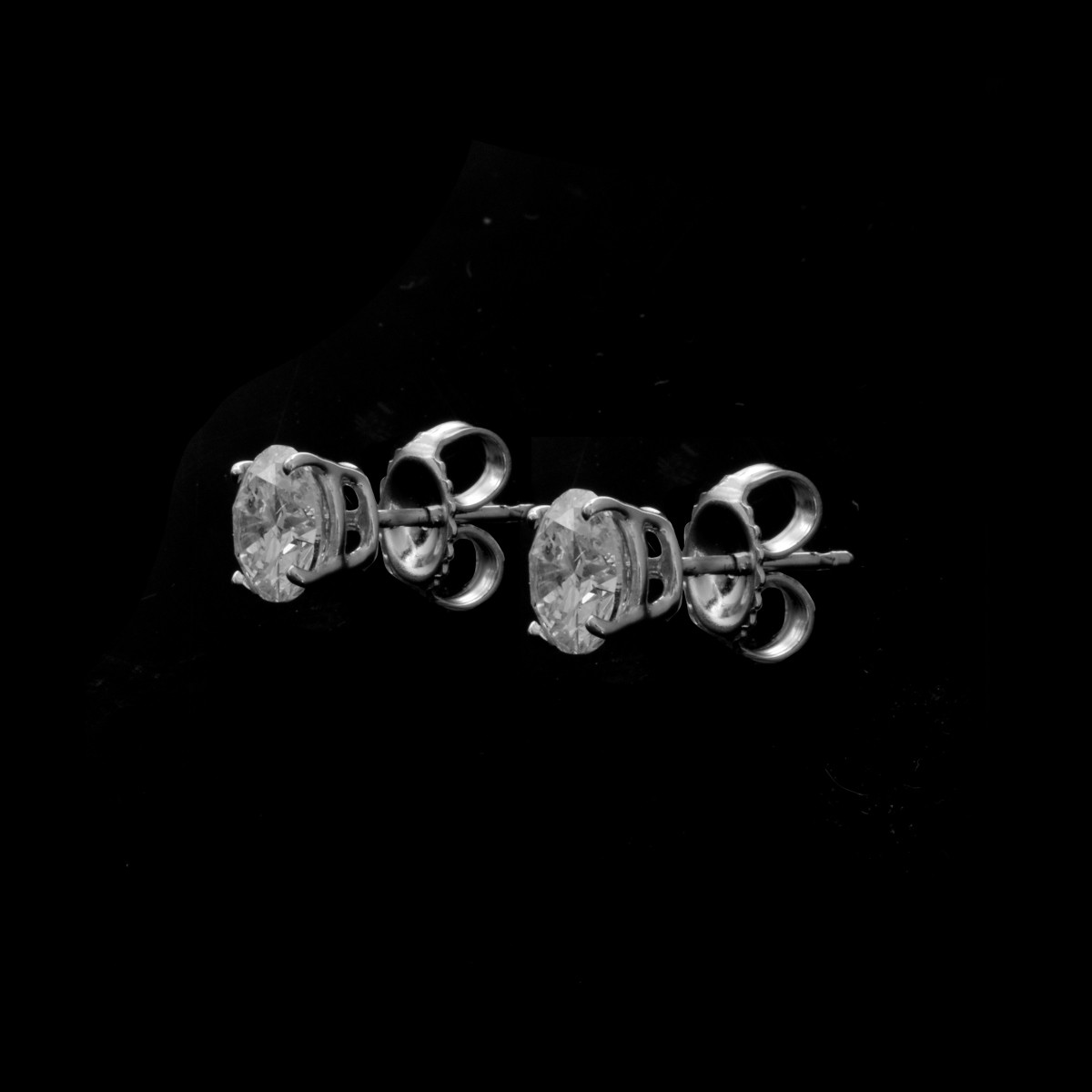 Diamond and 14K Stud Earrings