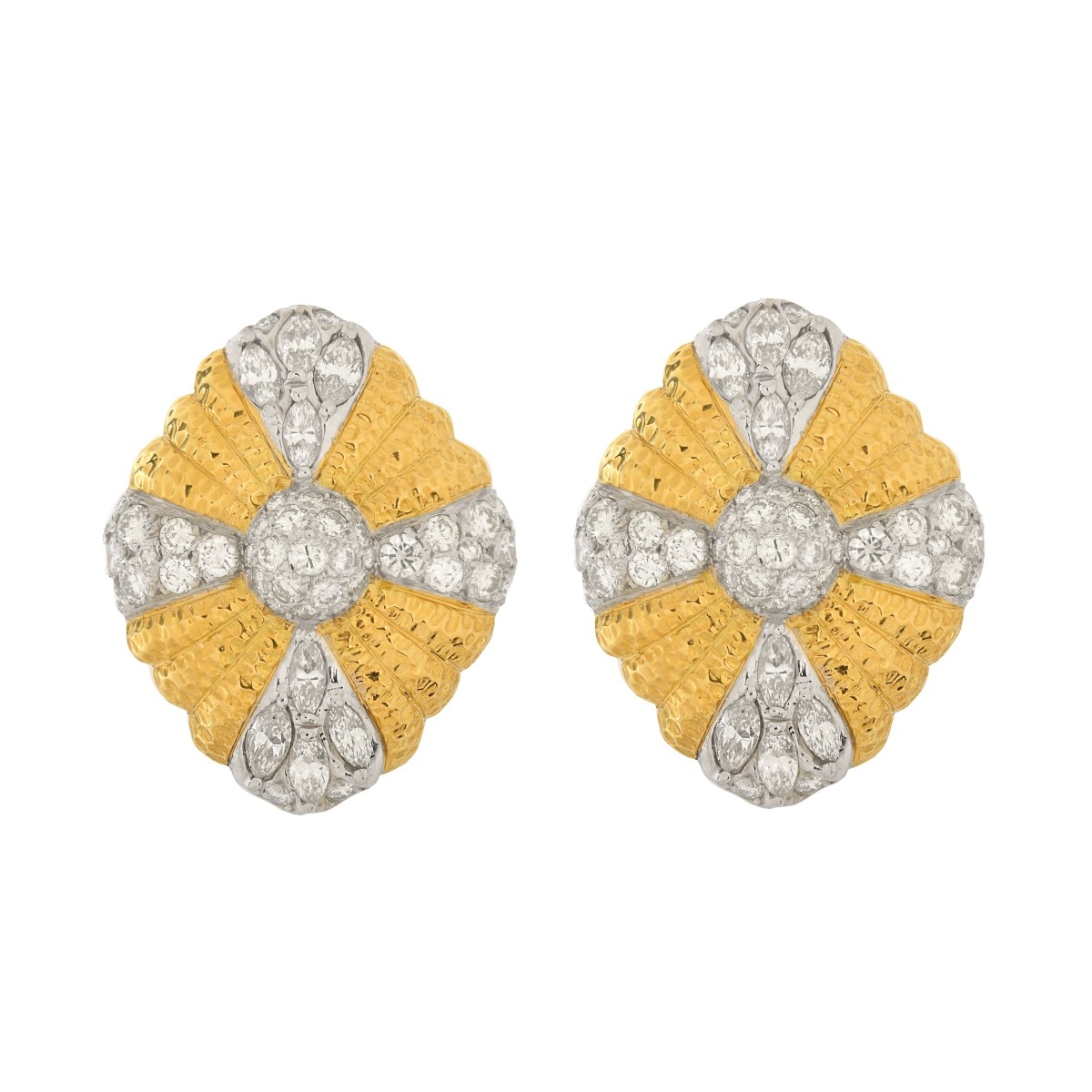 Diamond and 18K Earrings