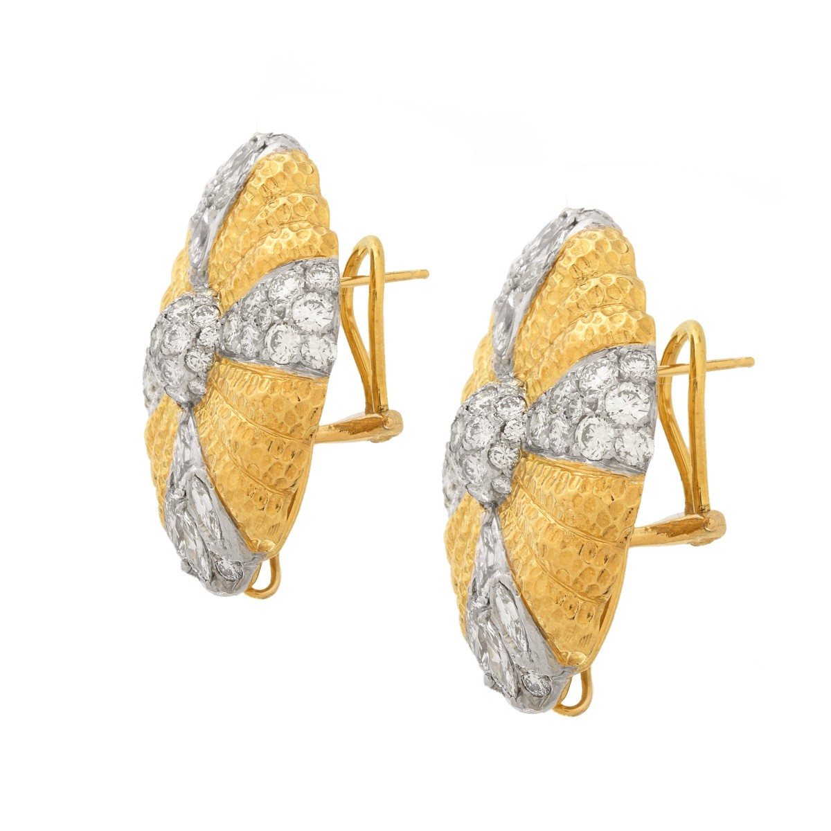 Diamond and 18K Earrings