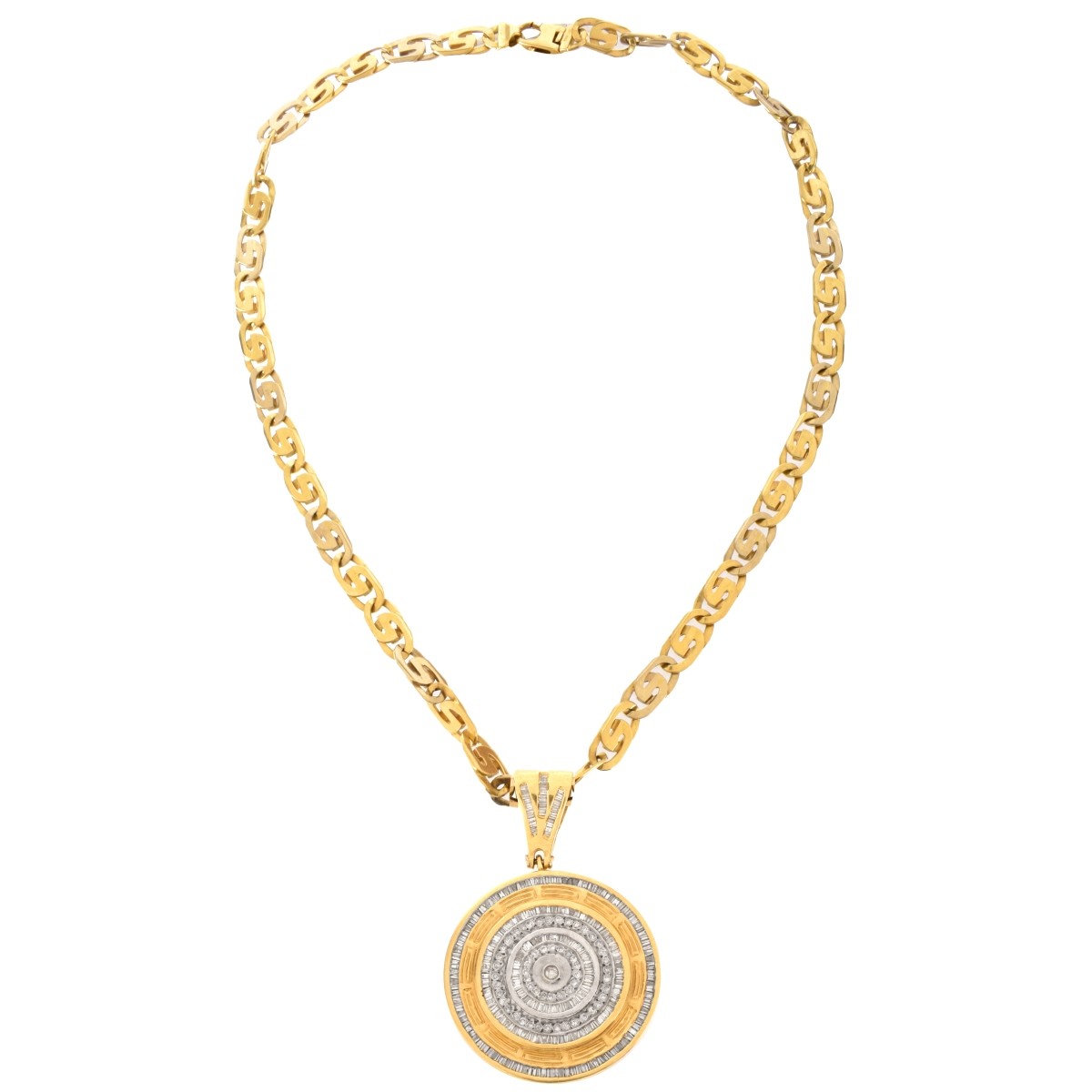 Diamond and 14K Pendant Necklace