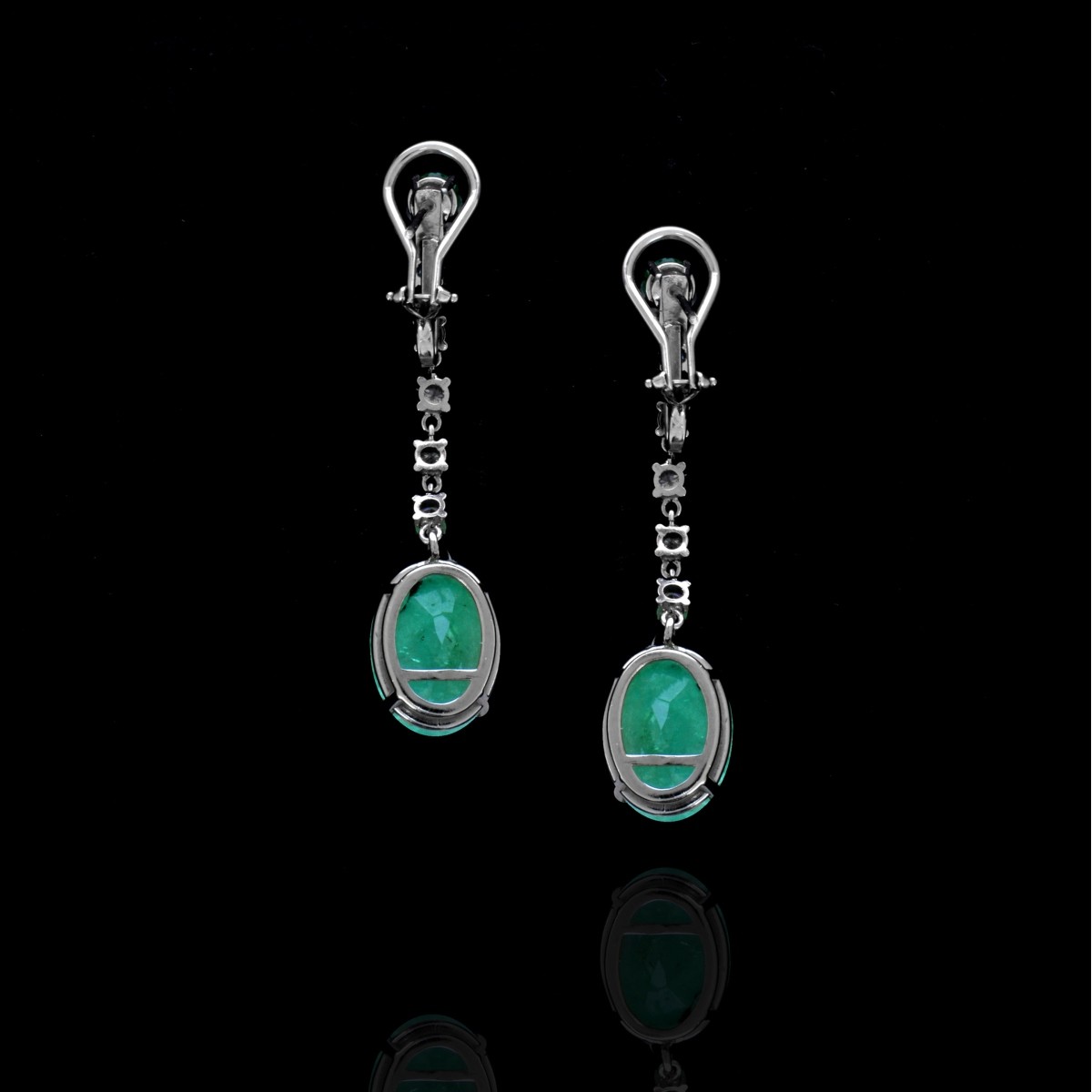 Emerald and Diamond Earrings