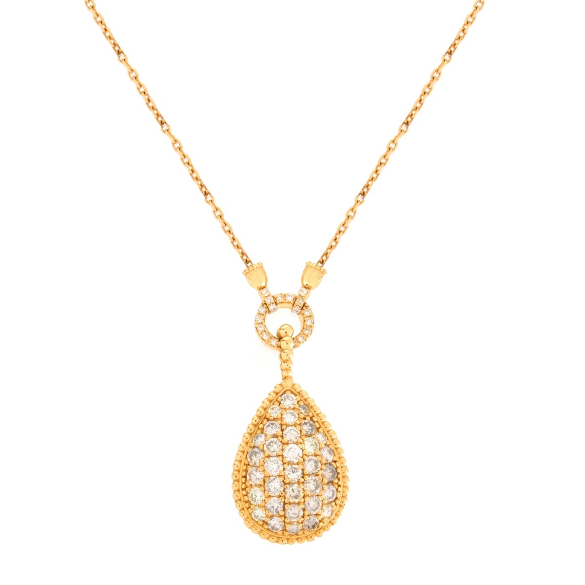 Diamond and 14K Pendant Necklace