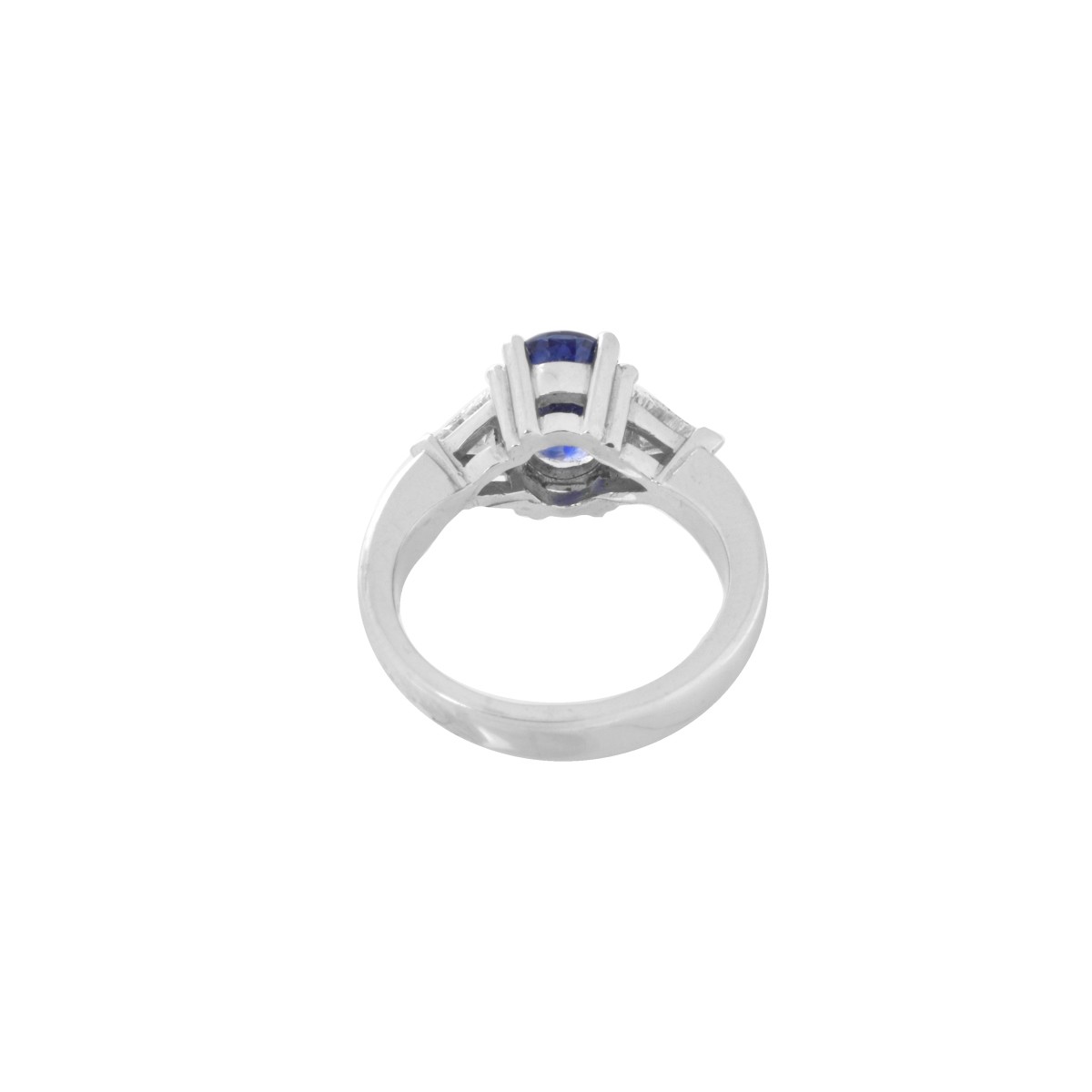 Sapphire, Diamond and 18K Ring