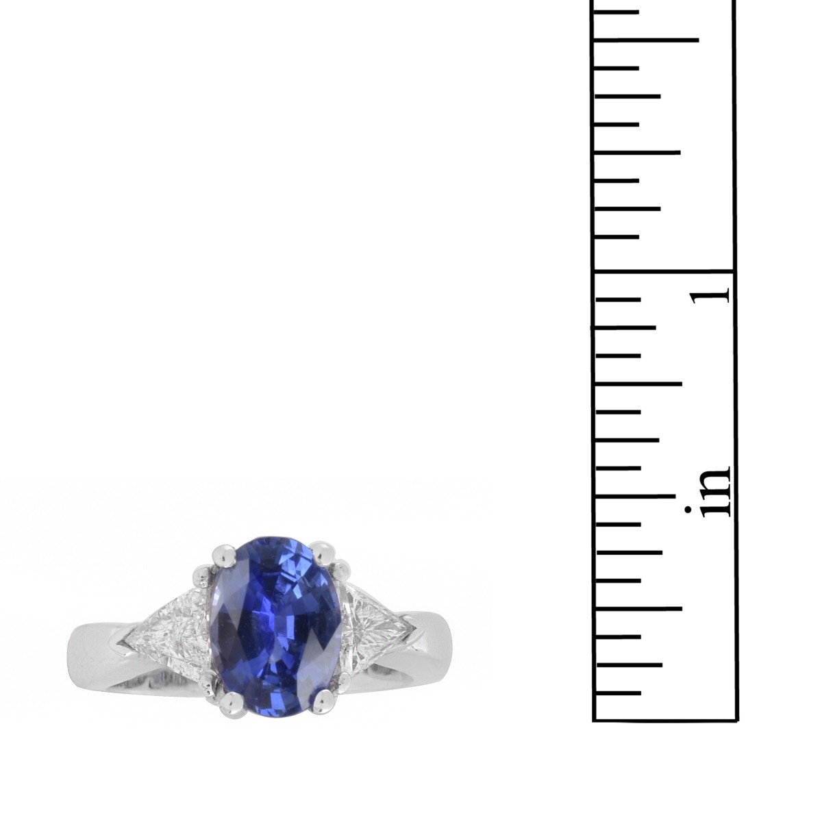 Sapphire, Diamond and 18K Ring