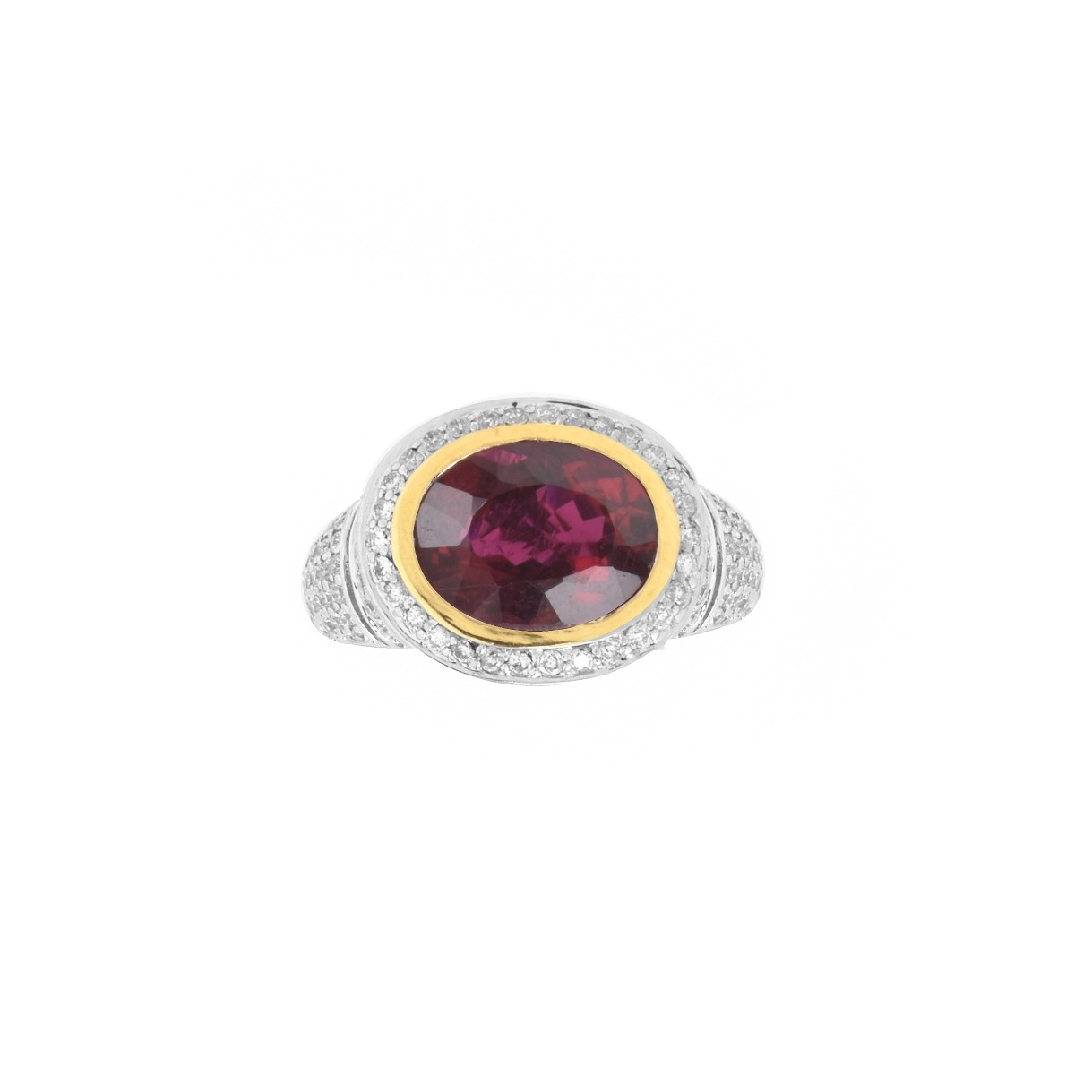 Tourmaline, Diamond and 18K Ring