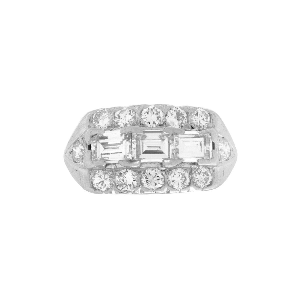 Diamond and Platinum Ring