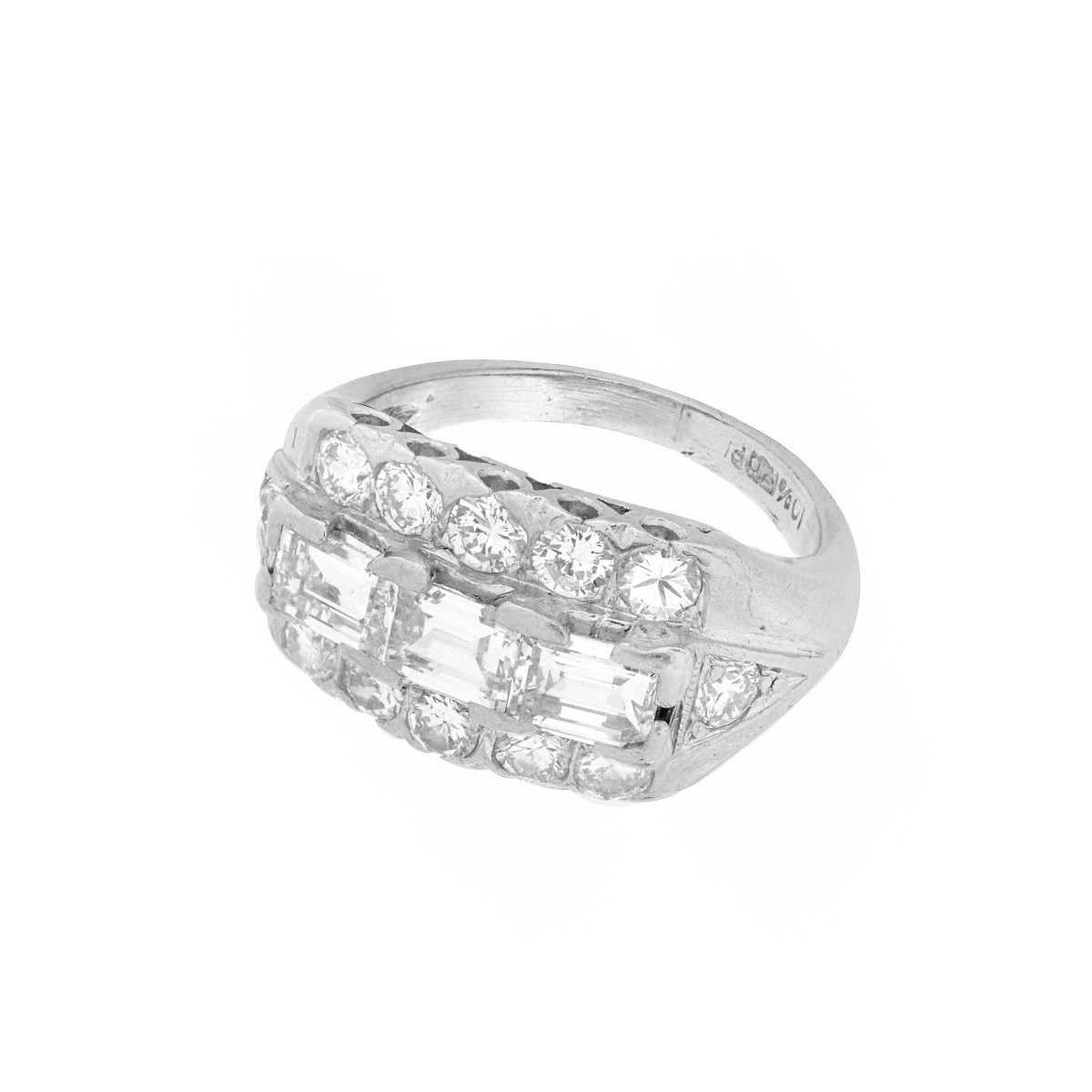 Diamond and Platinum Ring