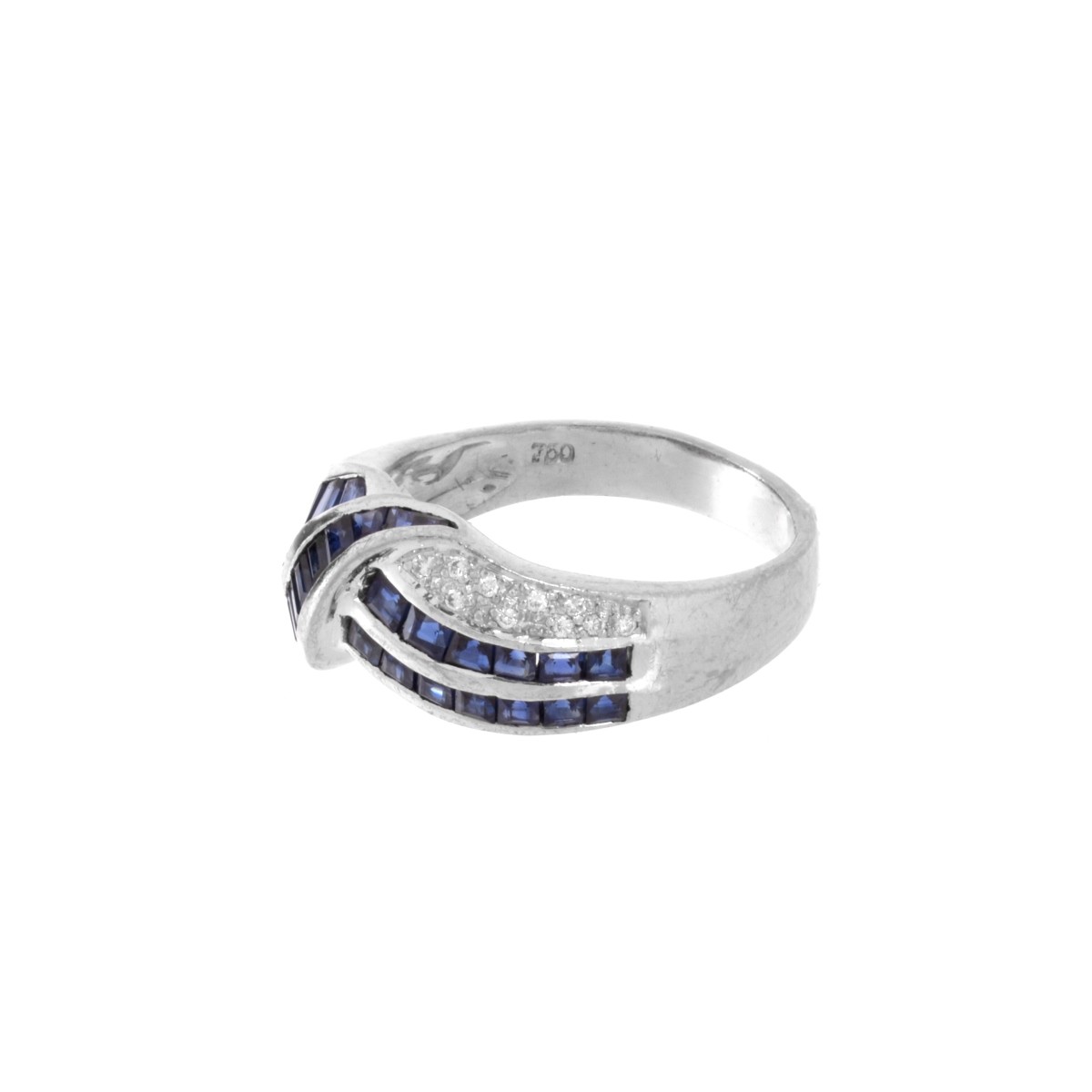 Sapphire, Diamond and 18K Ring