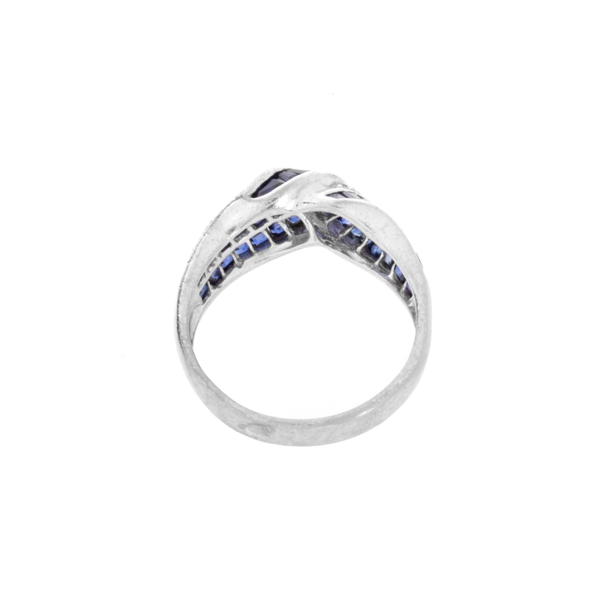 Sapphire, Diamond and 18K Ring