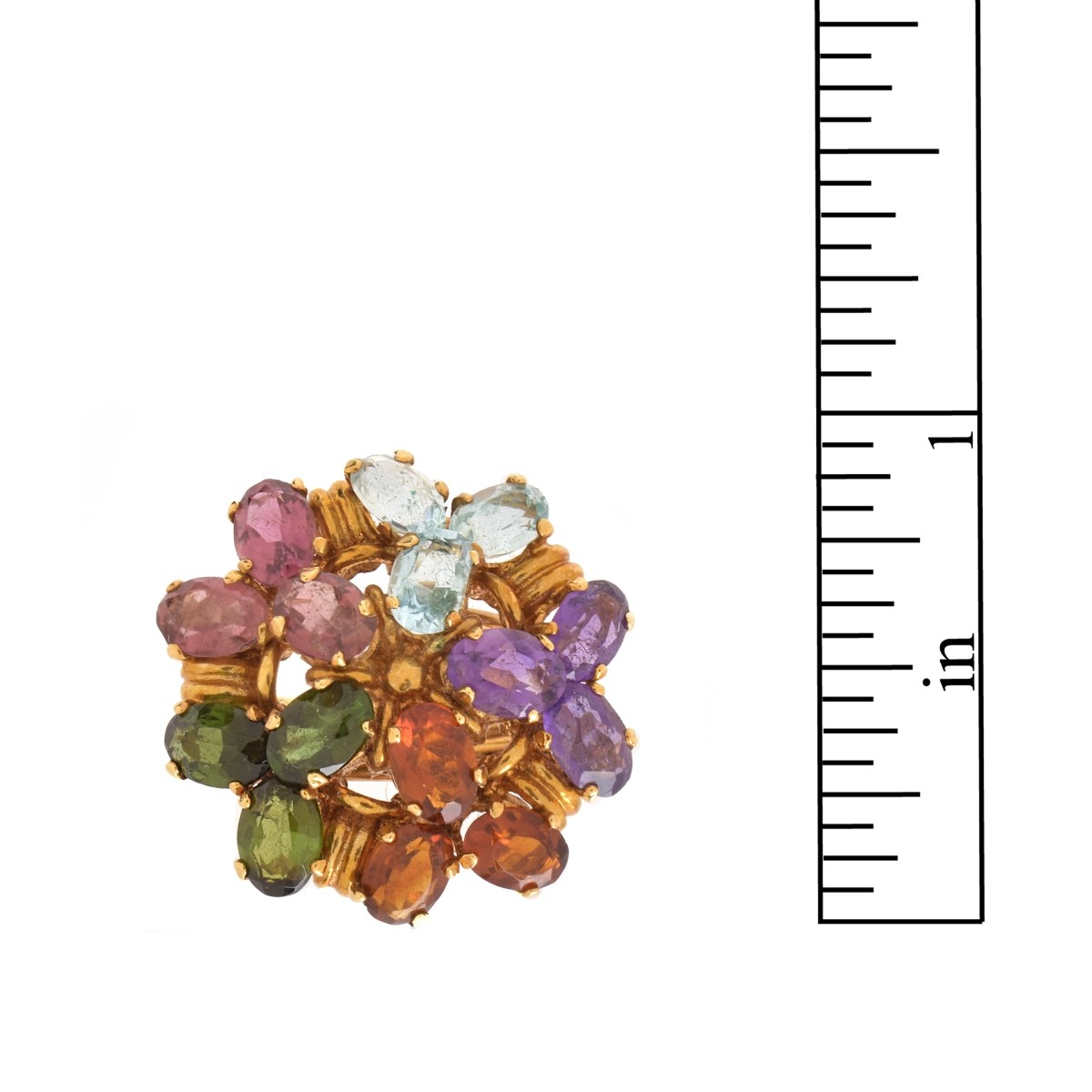 Gemstone and 18K Ring