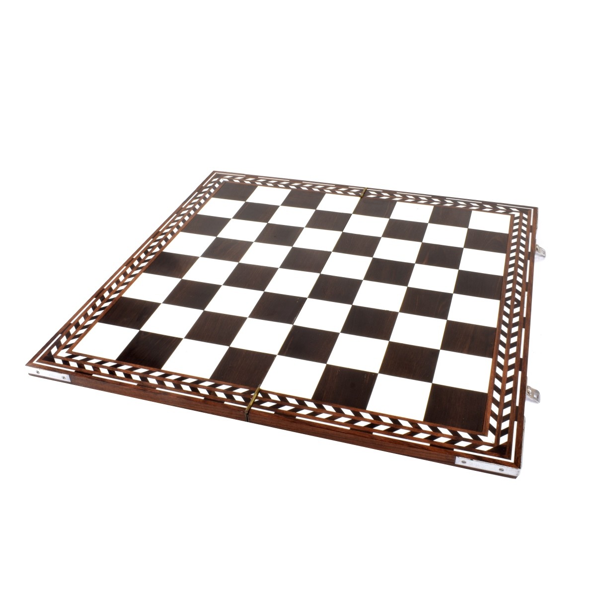 Vintage Hardwood and Bone Inlaid Game Board