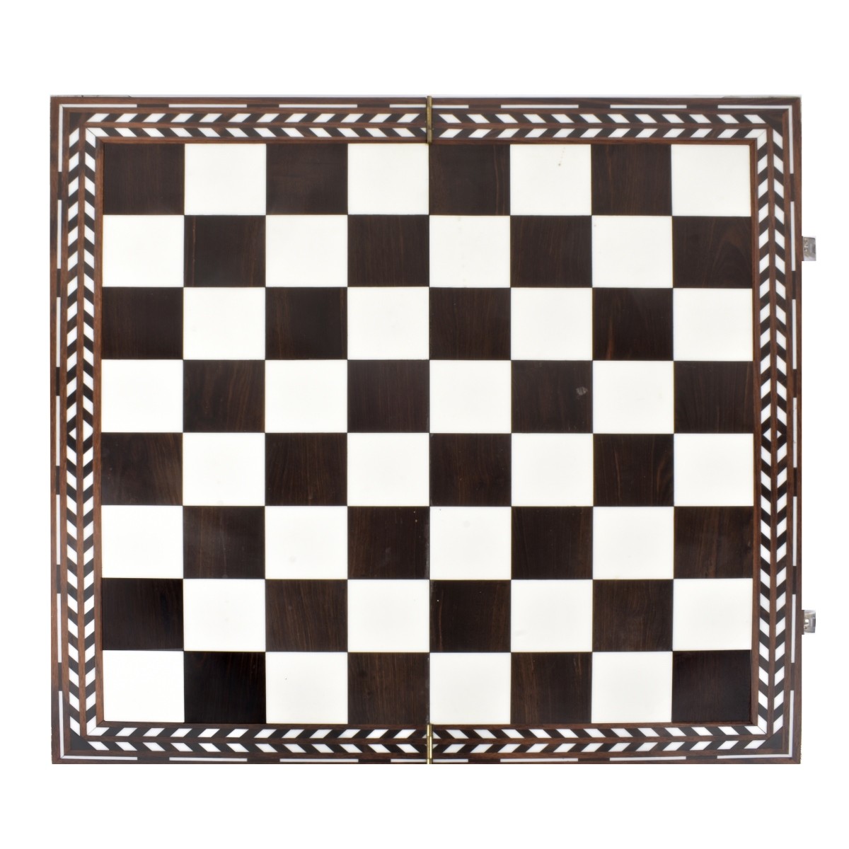 Vintage Hardwood and Bone Inlaid Game Board