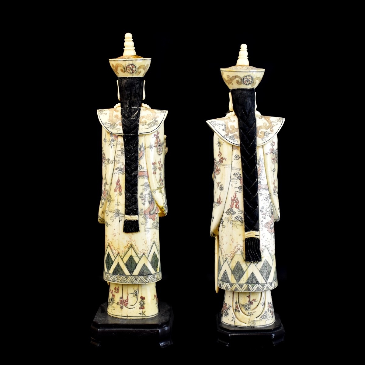 Chinese Polychrome Bone Immortals