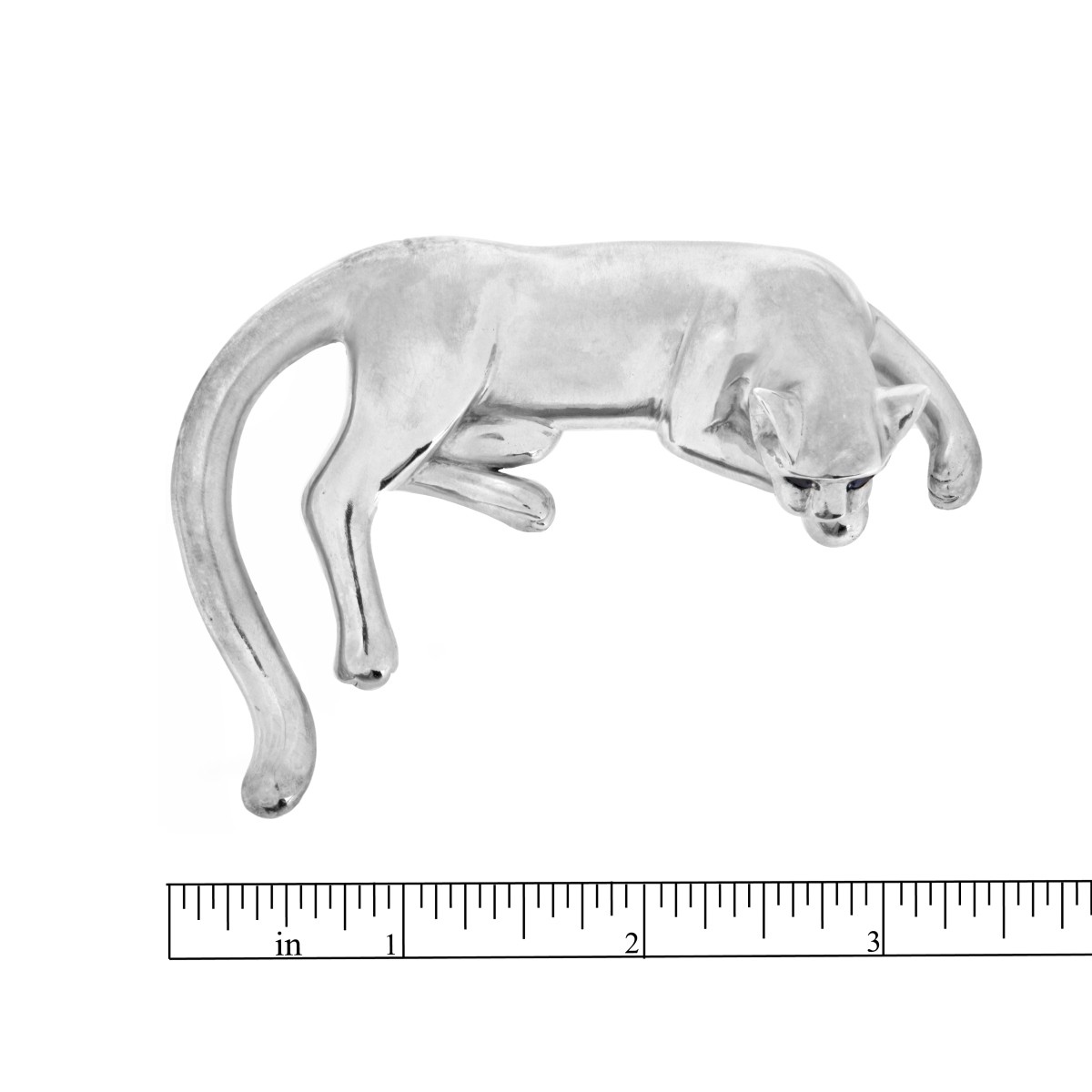 Sterling and 18K Panther Brooch