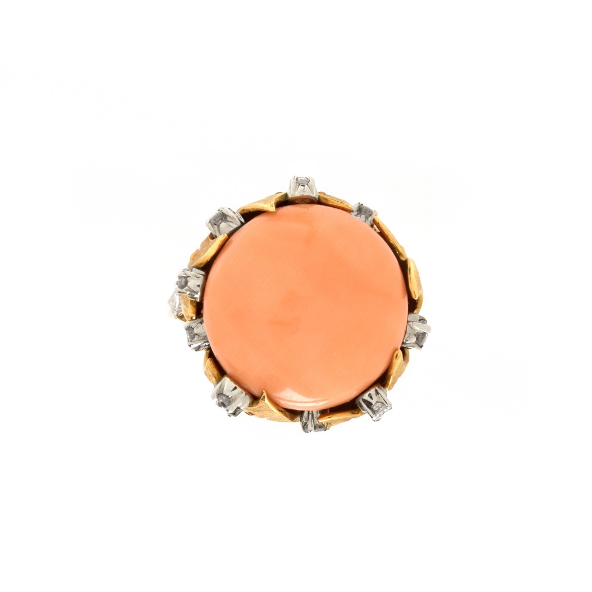 Sikan Coral, Diamond and 18K Ring