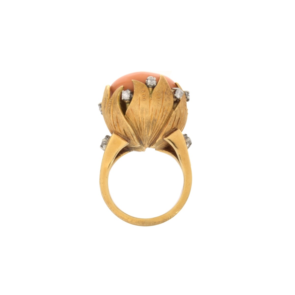 Sikan Coral, Diamond and 18K Ring