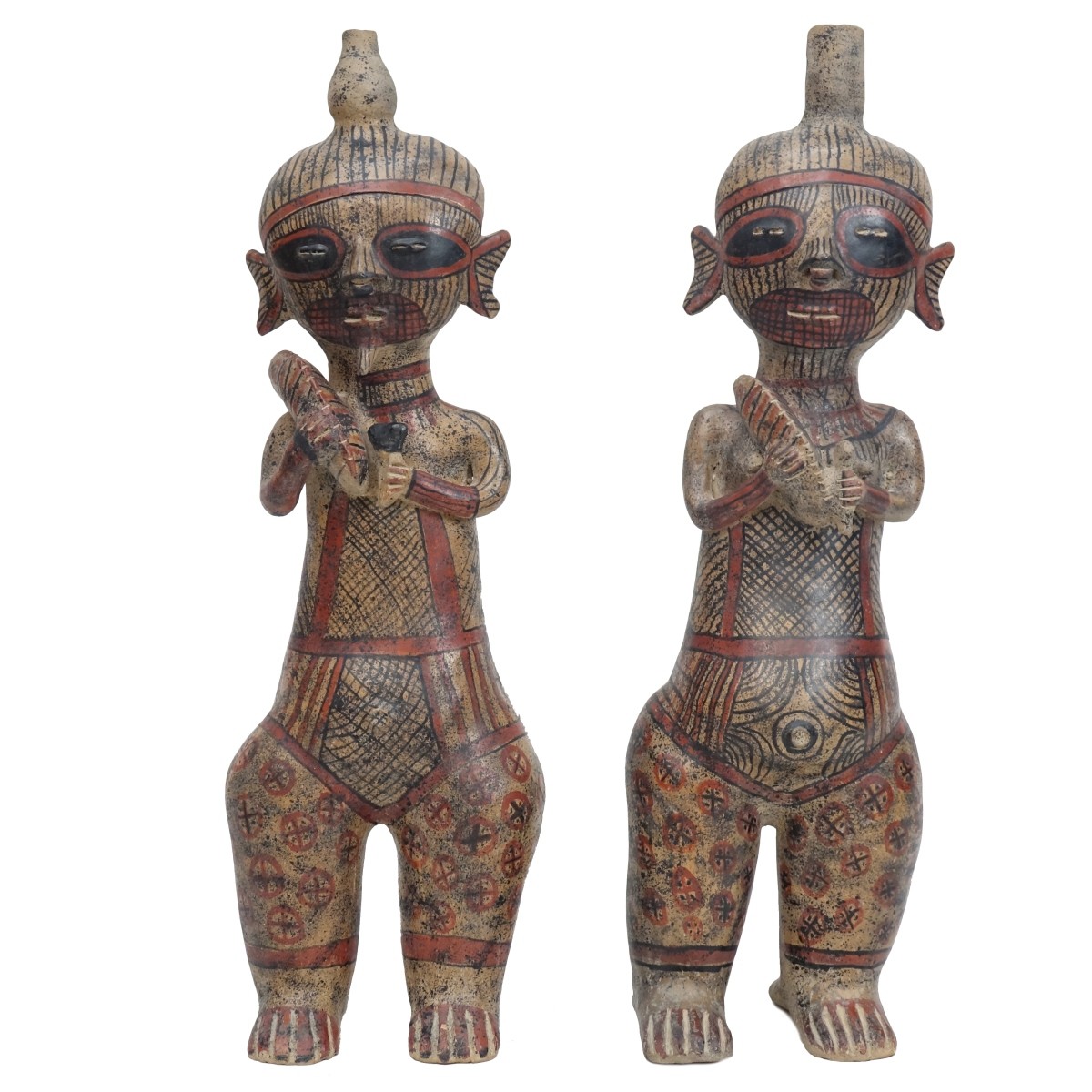 Pair of Pre Columbian Style Figures