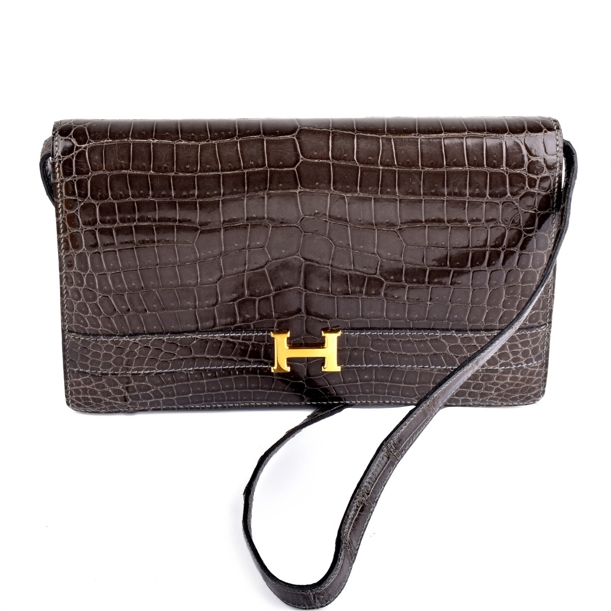 Hermes Alligator Shoulder Bag