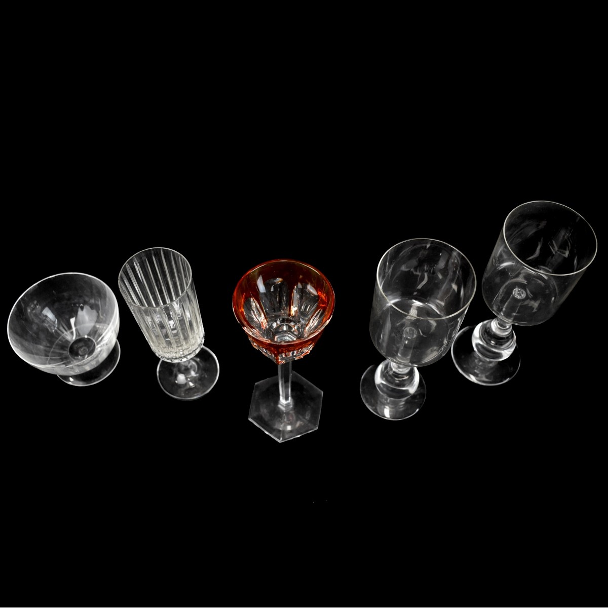 Assorted Baccarat Glasses