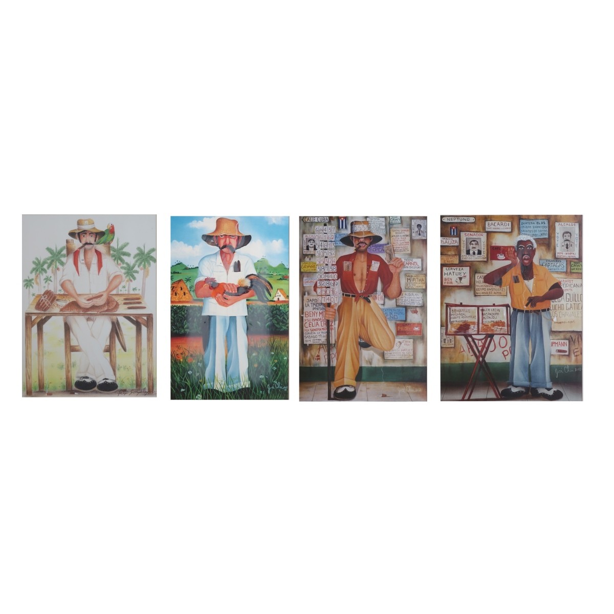 Jose Chiu, Cuban (b.1943) Offset Lithographs