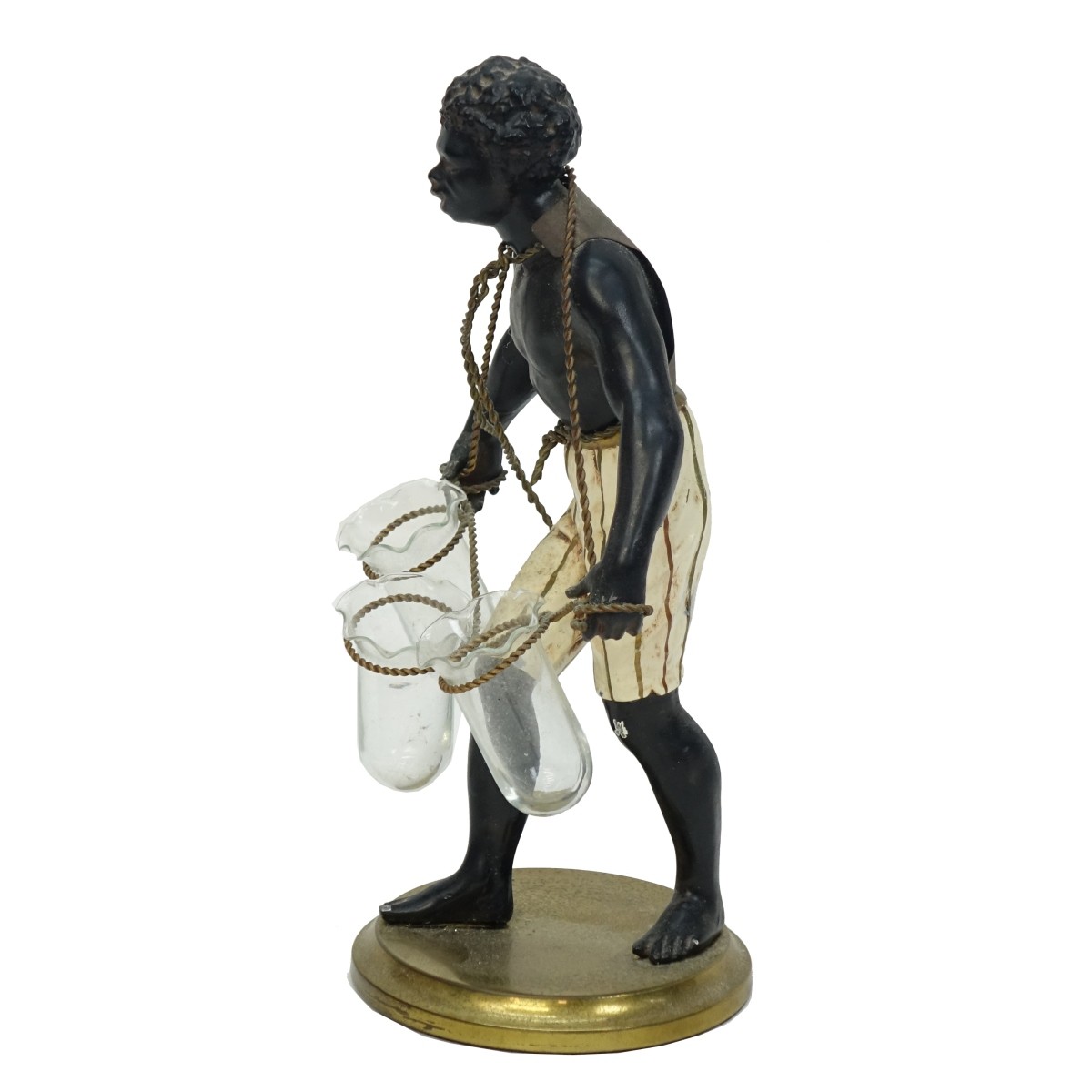 Antique Cold Painted Metal Blackamoor Figure