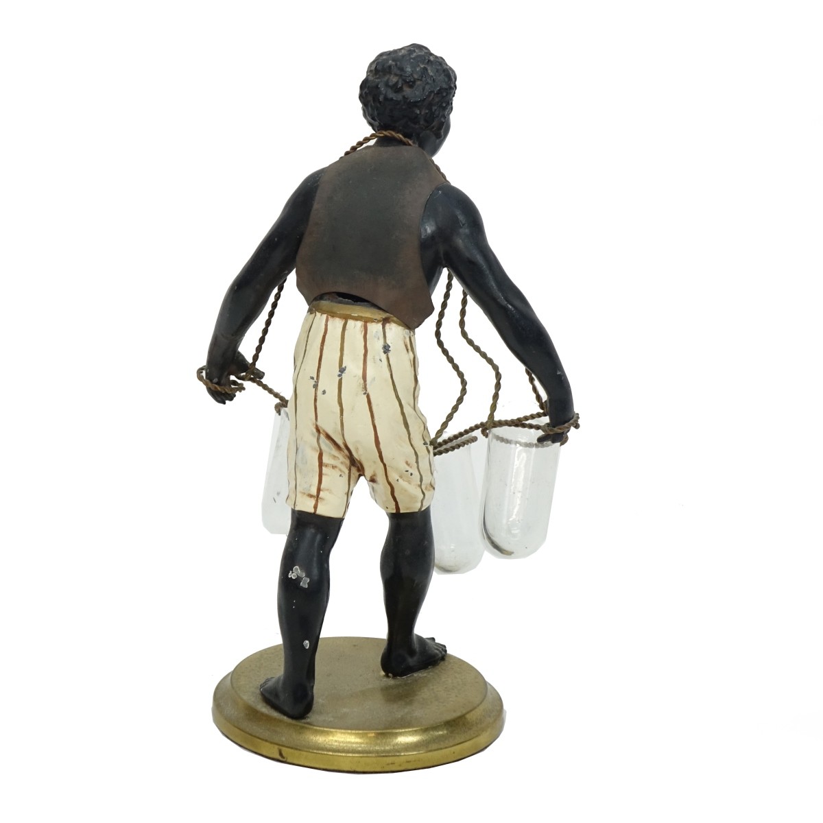 Antique Cold Painted Metal Blackamoor Figure