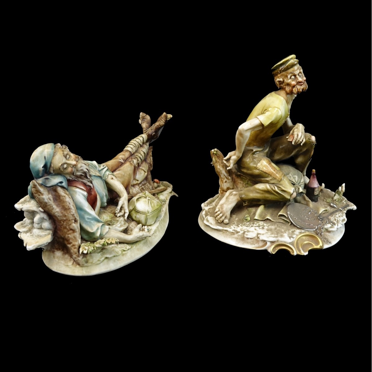 Two (2) Antonio Borsato Porcelain Figurines