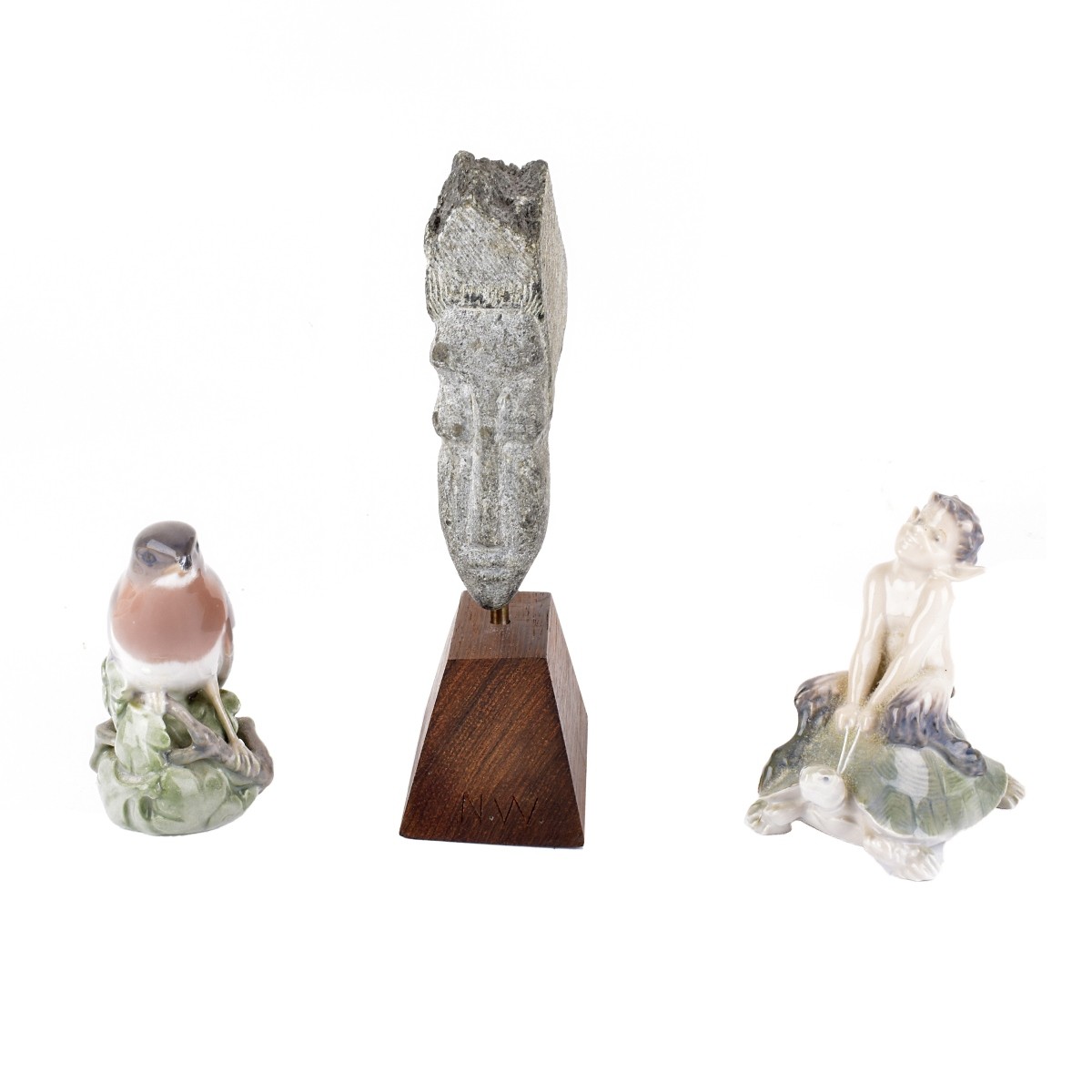 Soapstone Sculpture & Royal Copenhagen Figurines