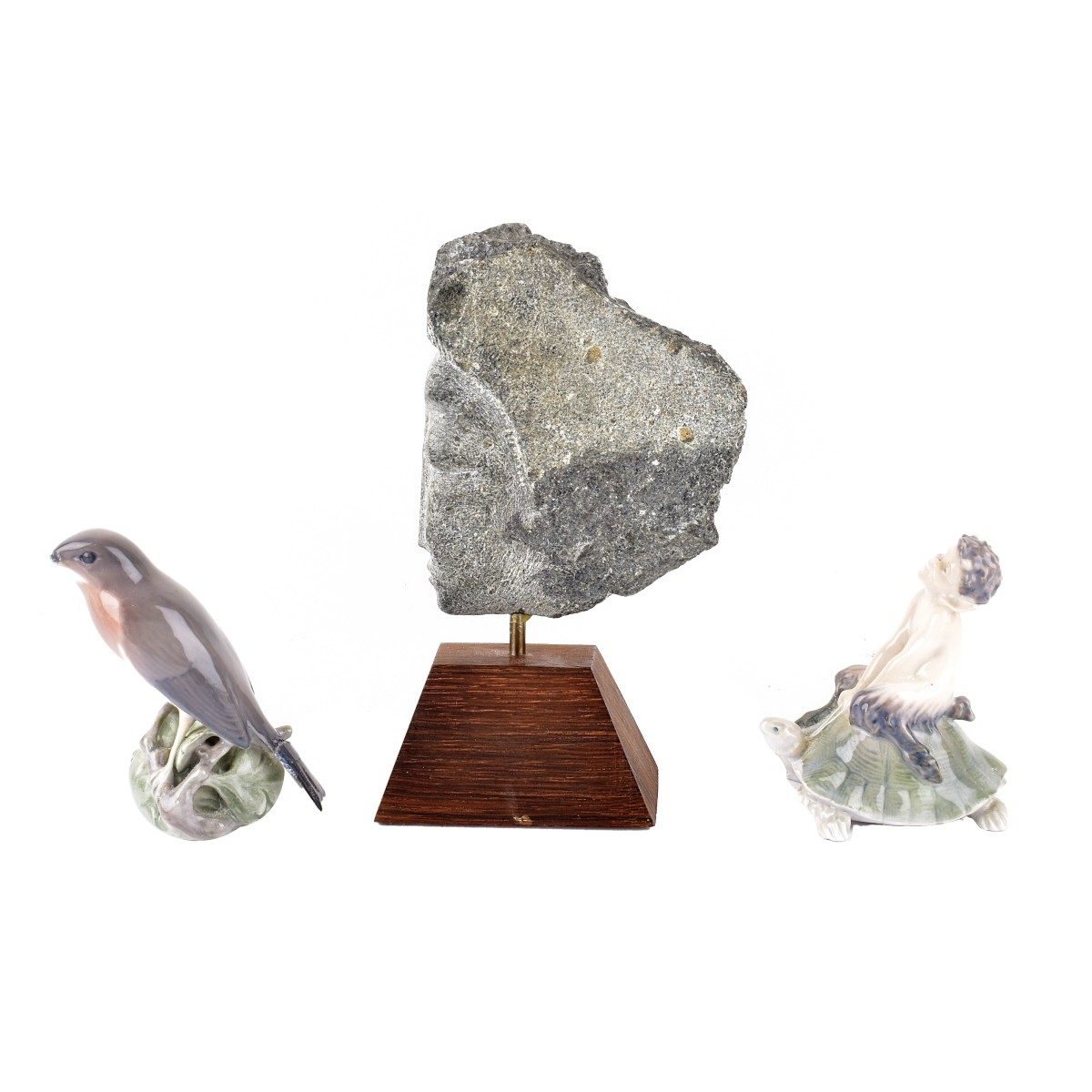 Soapstone Sculpture & Royal Copenhagen Figurines