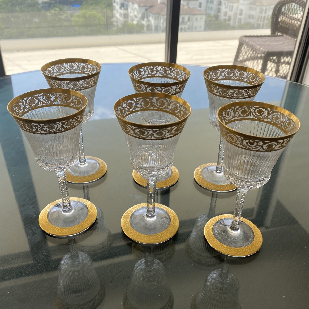 St. Louis "Thistle" Wine Glasses