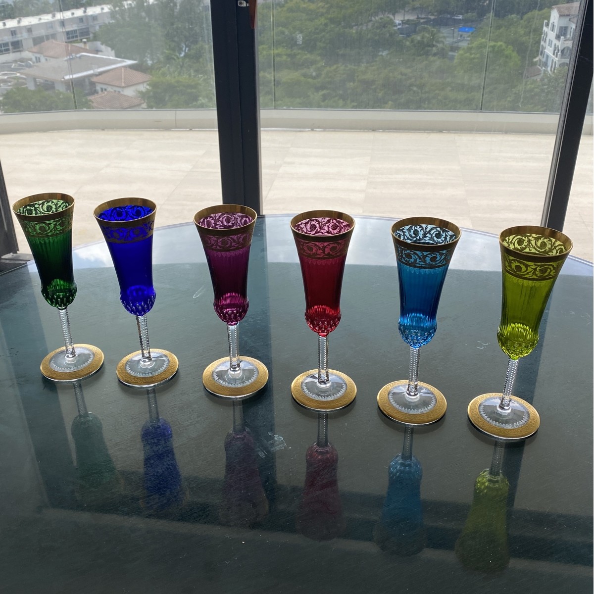 St. Louis "Thistle" Champagne Flutes