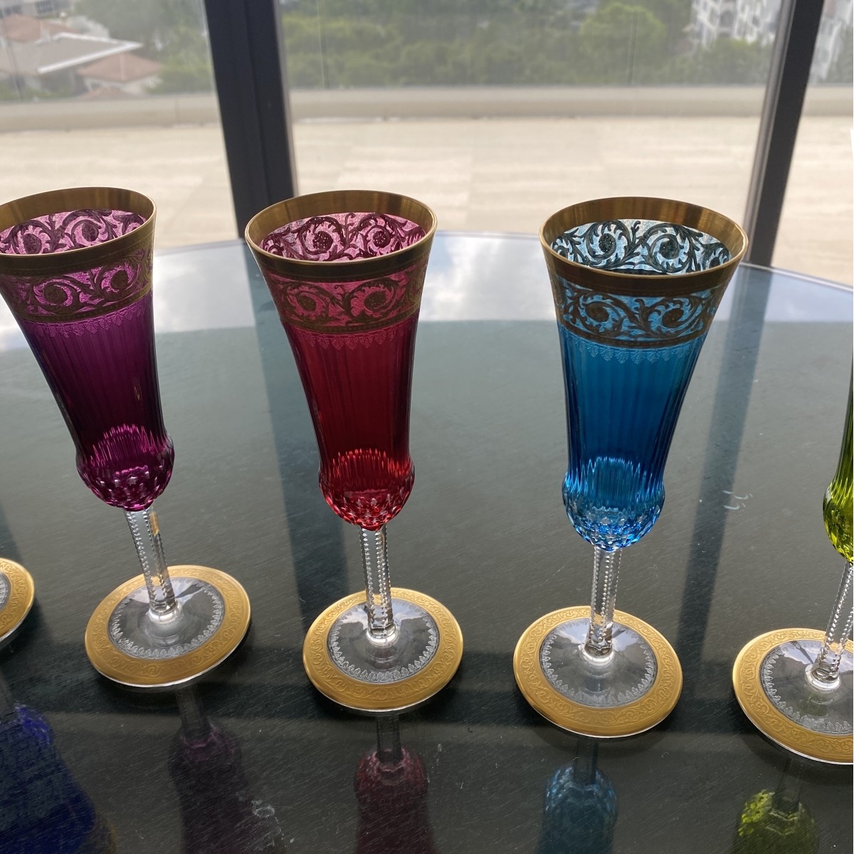 St. Louis "Thistle" Champagne Flutes