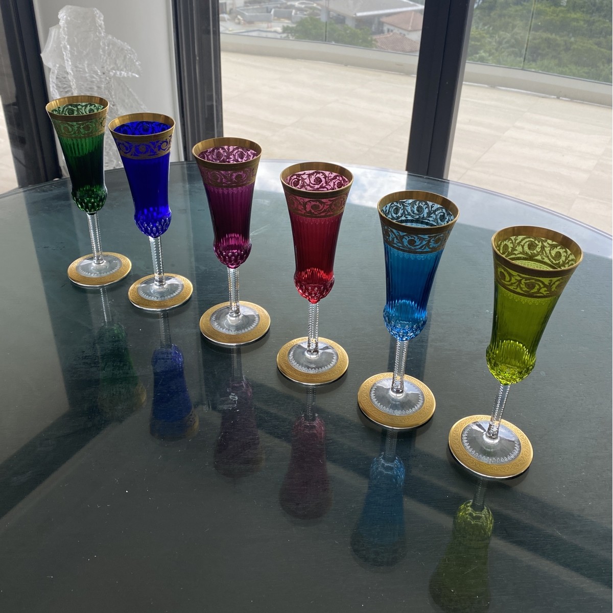 St. Louis "Thistle" Champagne Flutes