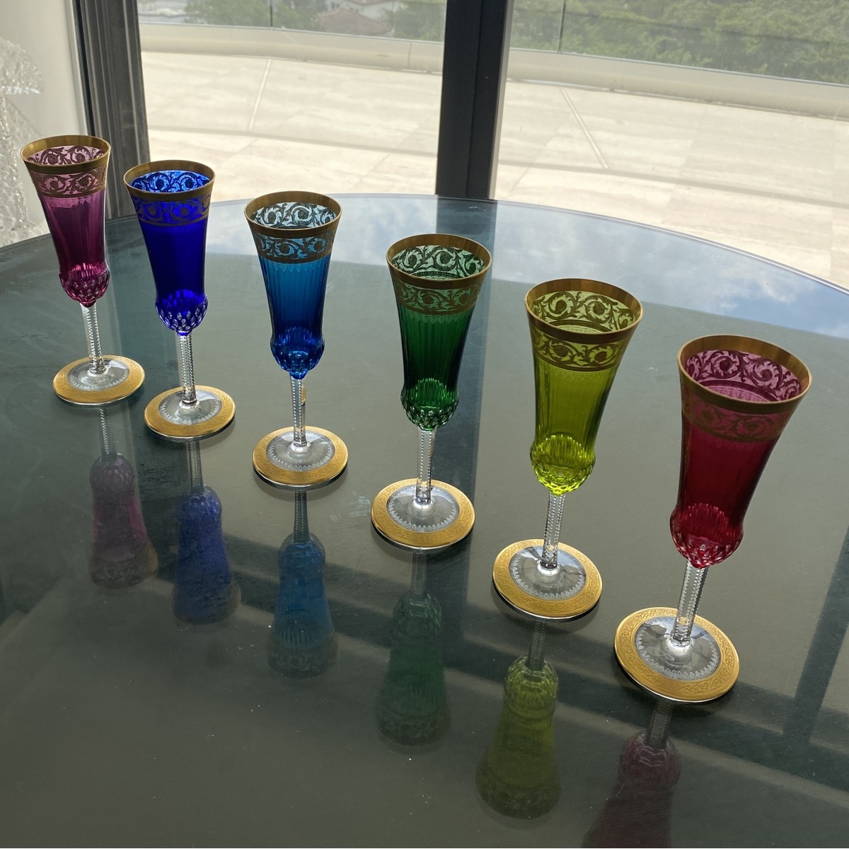 St. Louis "Thistle" Champagne Flutes