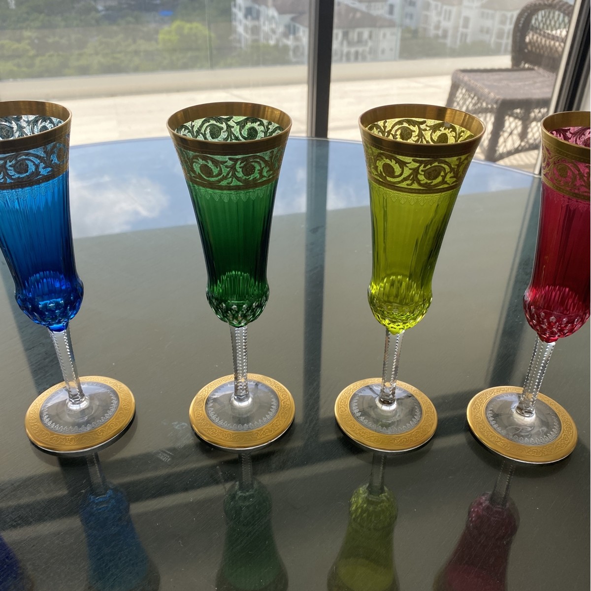 St. Louis "Thistle" Champagne Flutes