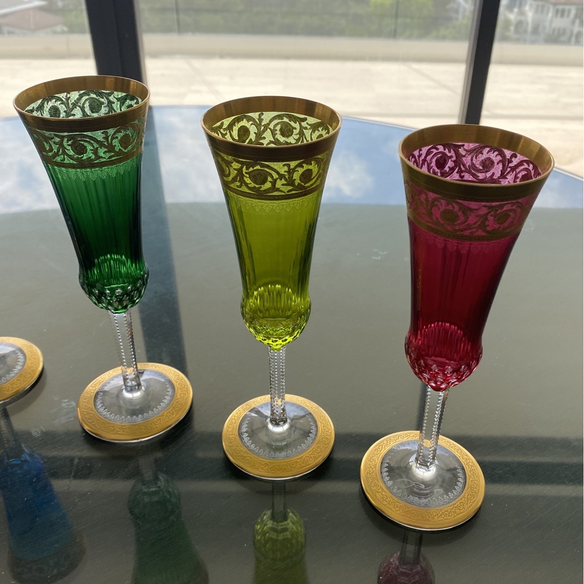 St. Louis "Thistle" Champagne Flutes