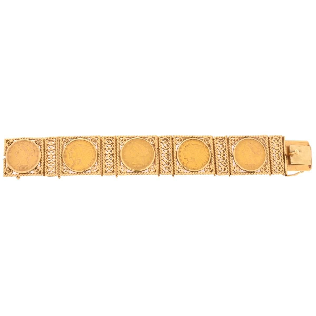 US Gold Coin and 14K Bracelet