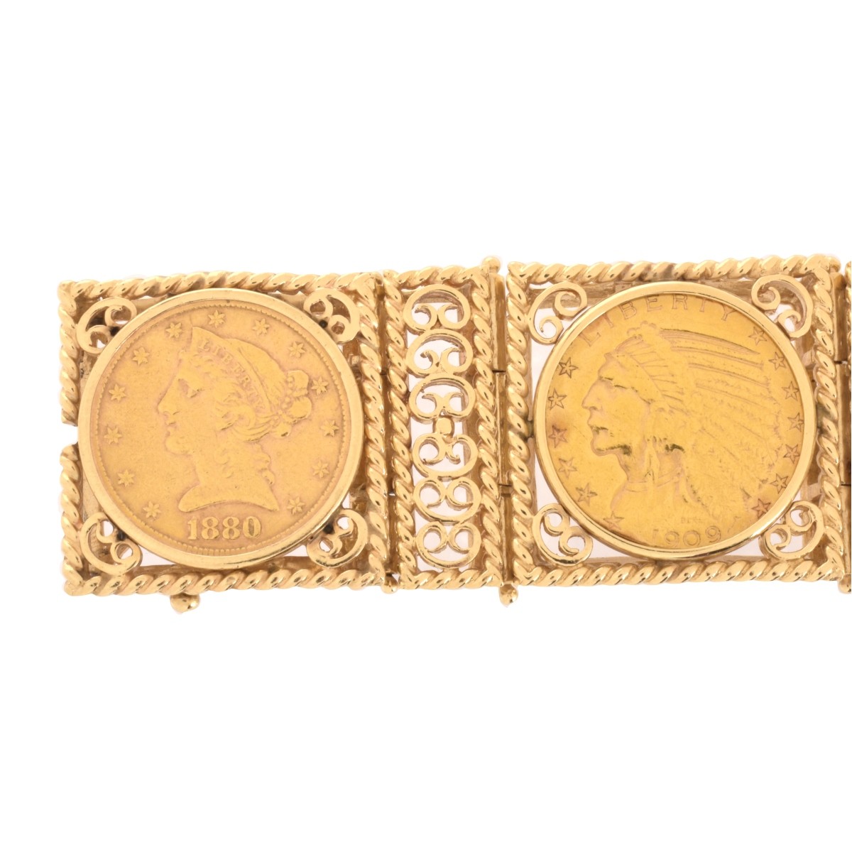 US Gold Coin and 14K Bracelet