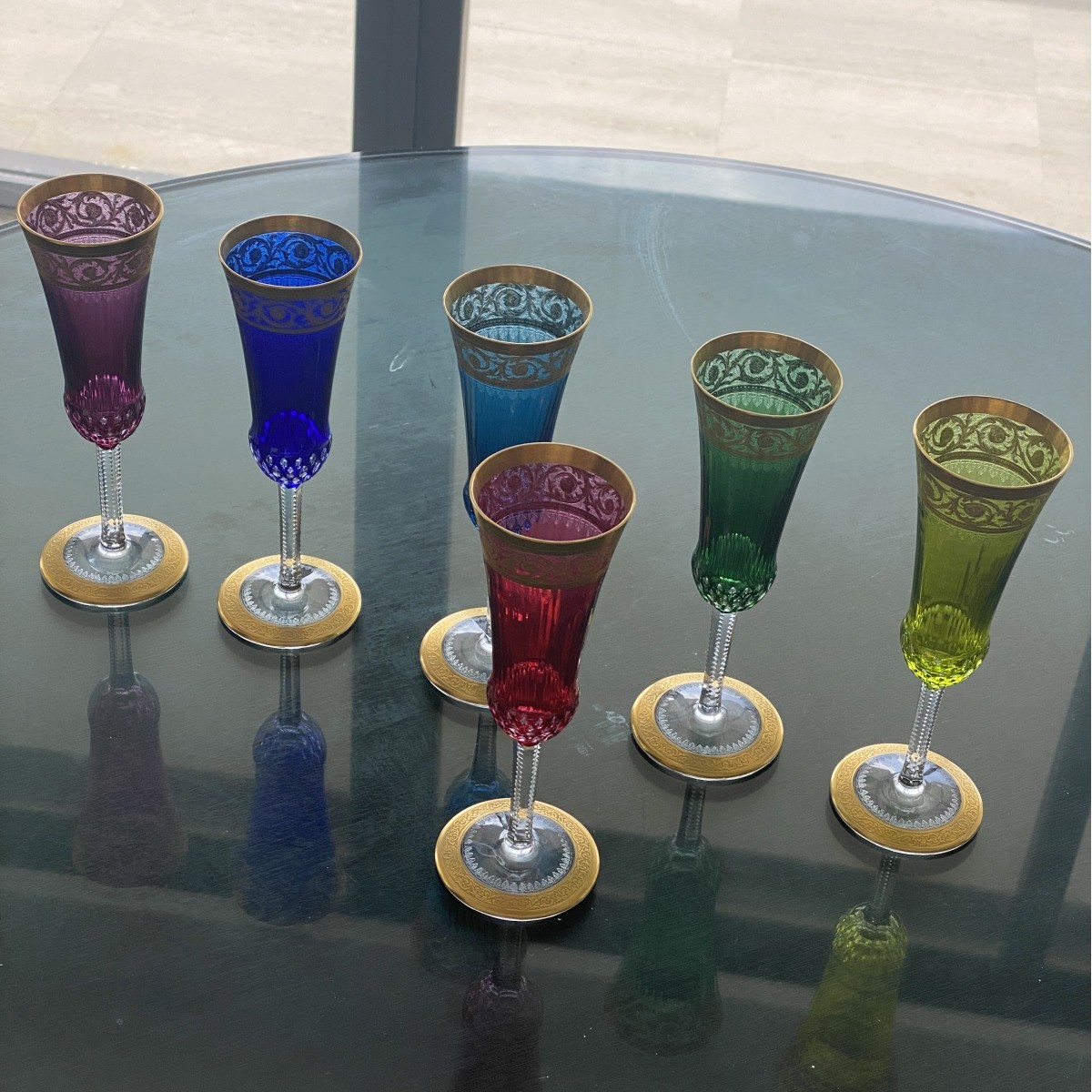 St. Louis "Thistle" Champagne Flutes