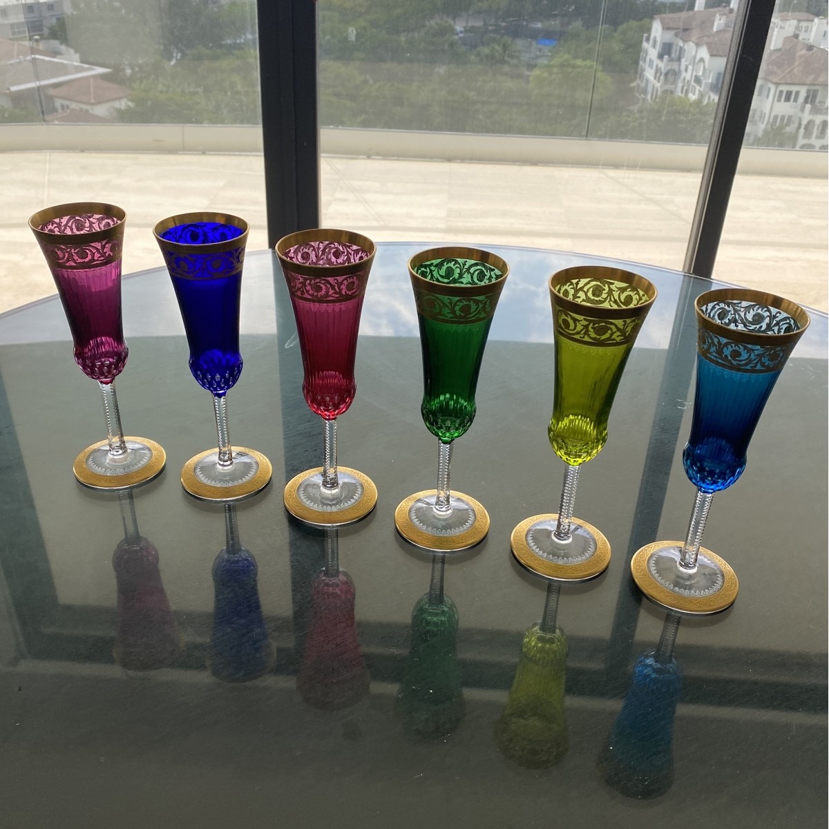 St. Louis "Thistle" Champagne Flutes